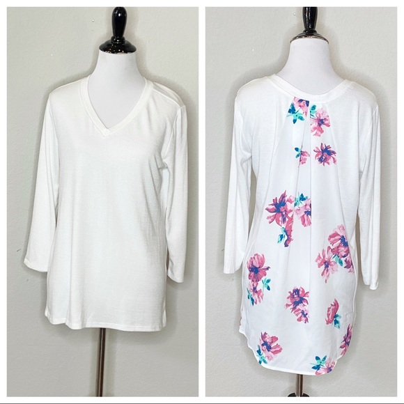 Market & Spruce  Sweater Floral back Size Small - Picture 2 of 11